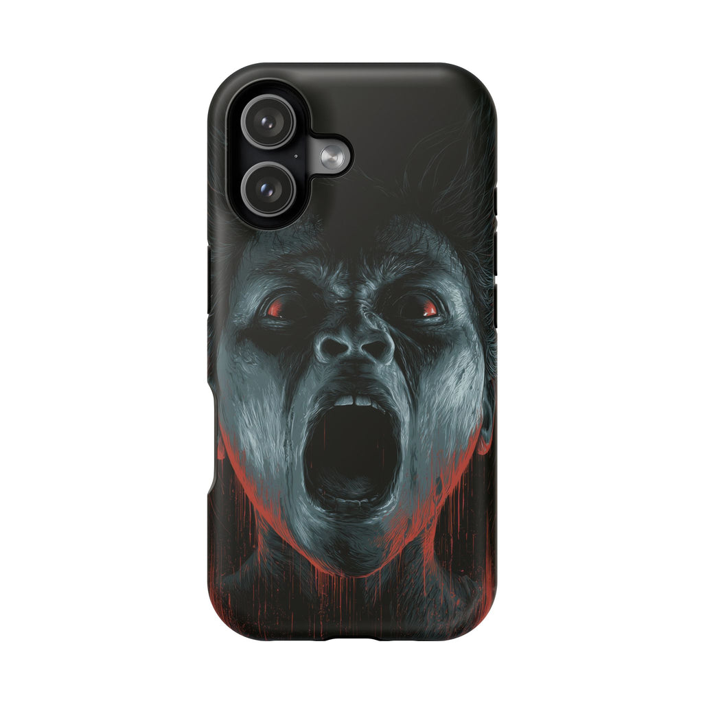 Feral - Visage mi-loup, yeux rouge sang