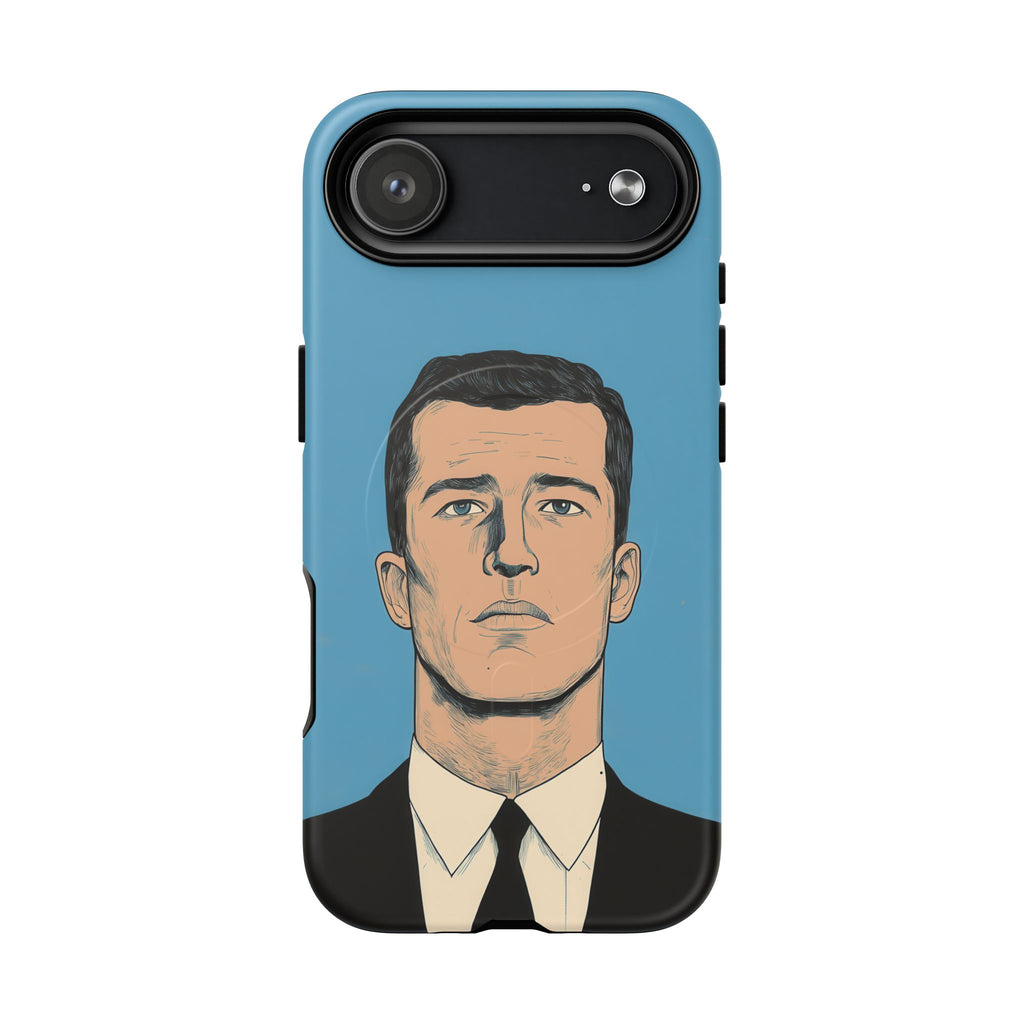 Frank - Portrait homme en costume fond bleu