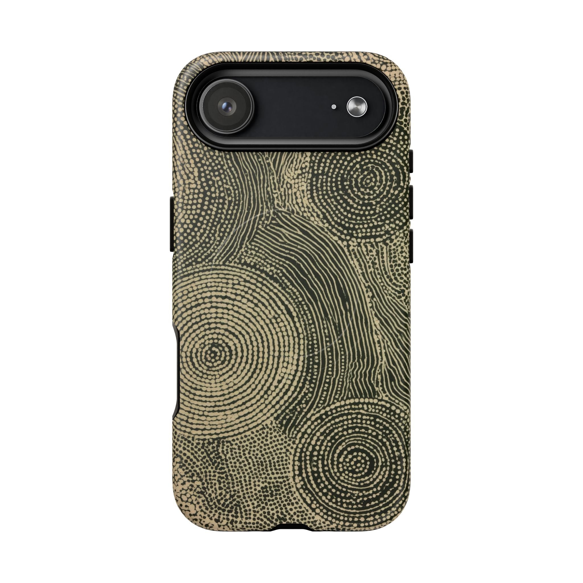 Songline - Khaki and Cream Dot Circles