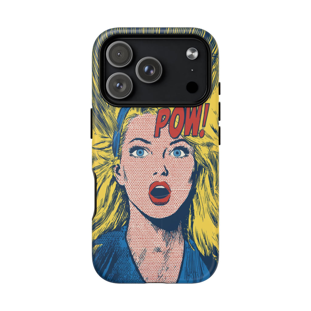 Pow - Illustration pop art comic bang fond jaune