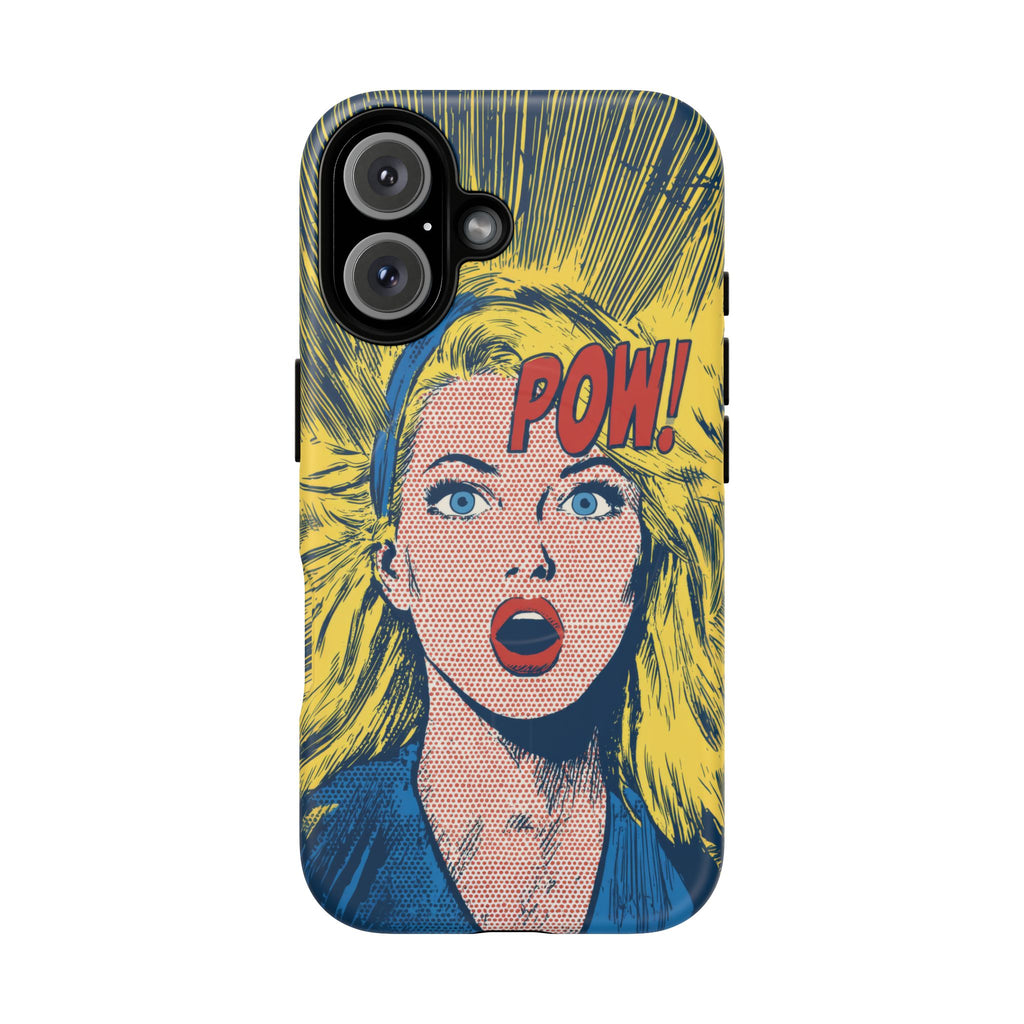 Pow - Illustration pop art comic bang fond jaune