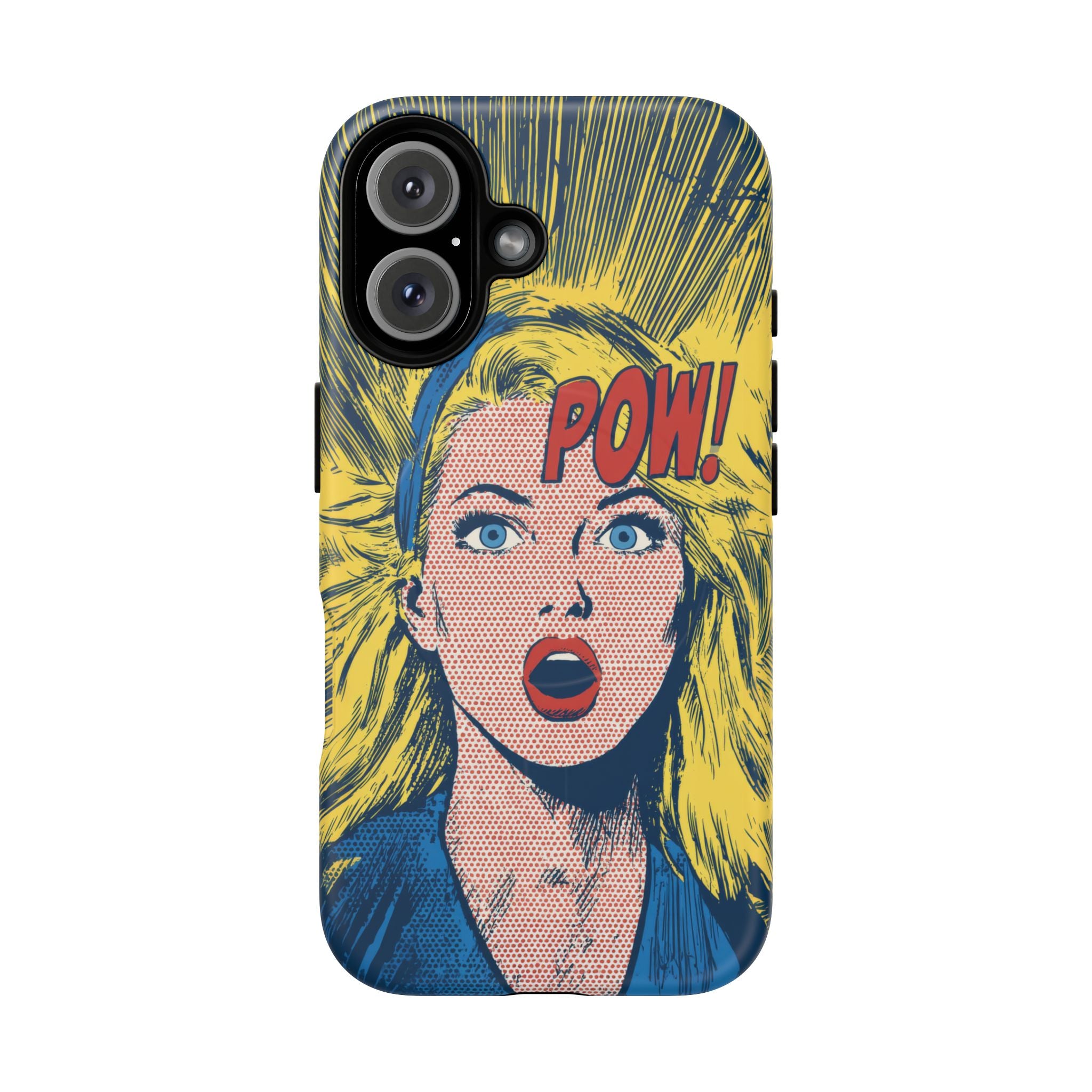 Pow - Pop art comic bang illustration yellow background