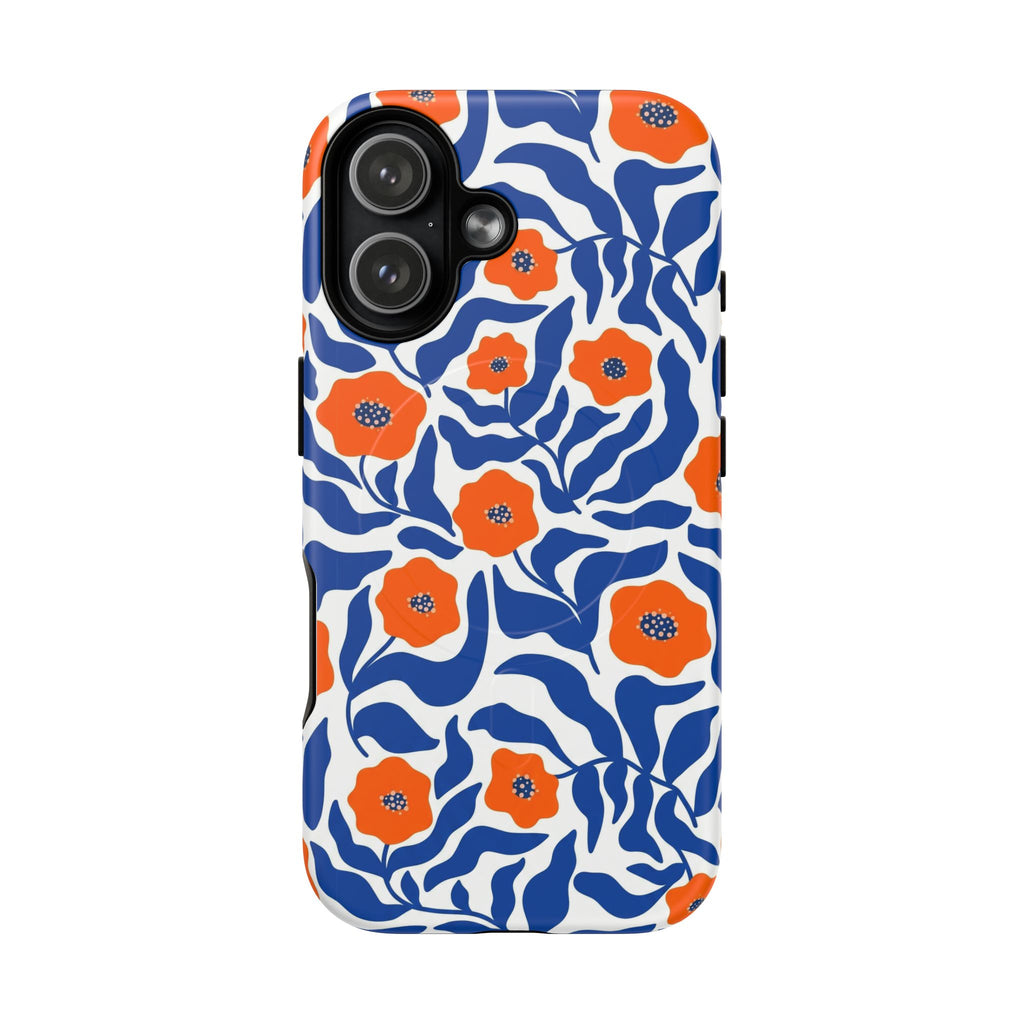 Flare - Blue & Orange Poppy Flowers