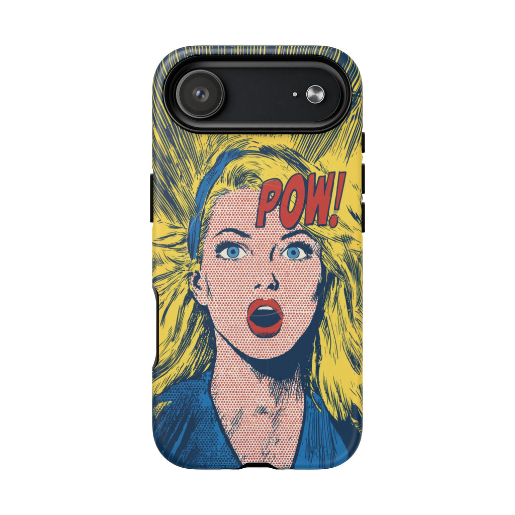 Pow - Illustration pop art comic bang fond jaune