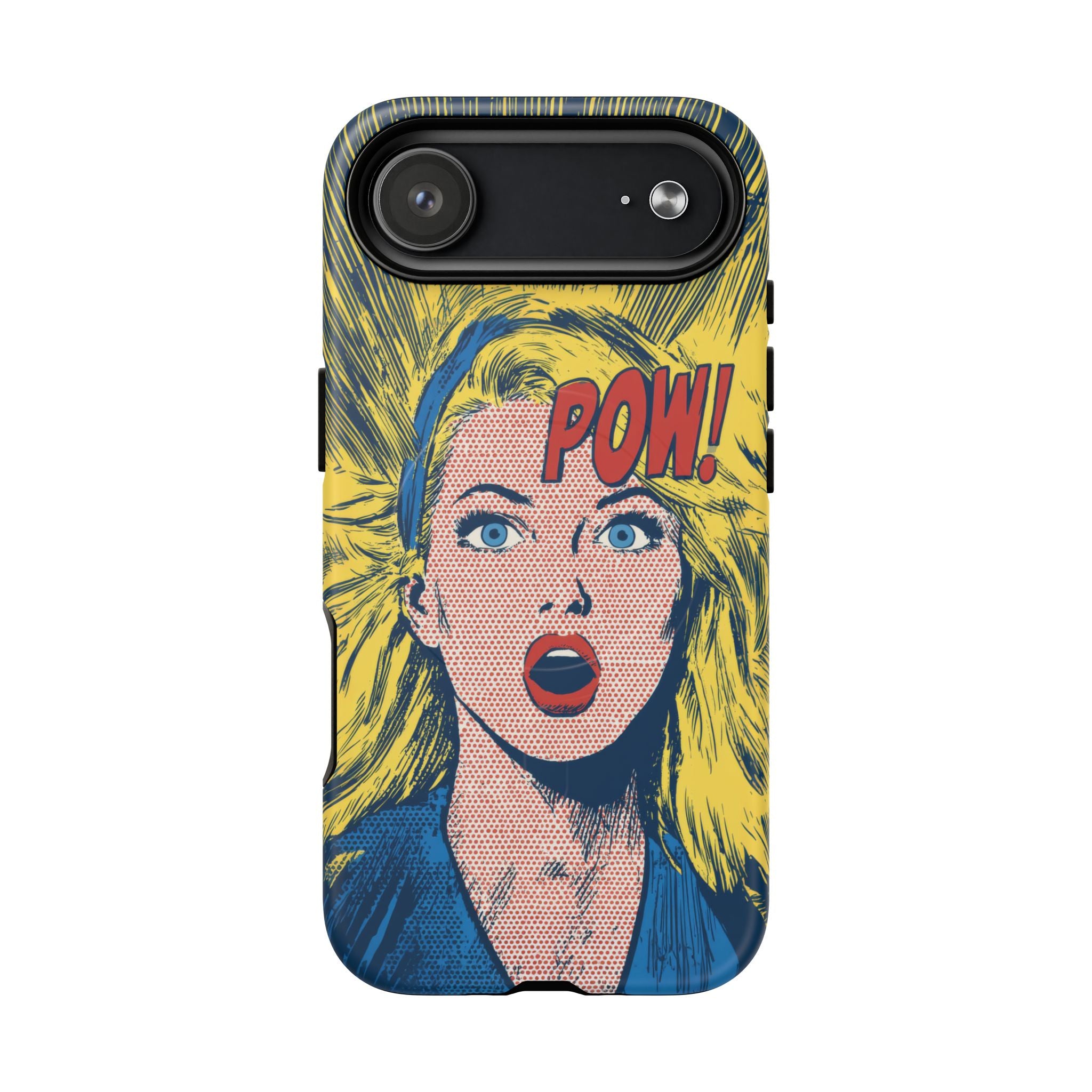 Pow - Pop art comic bang illustration yellow background