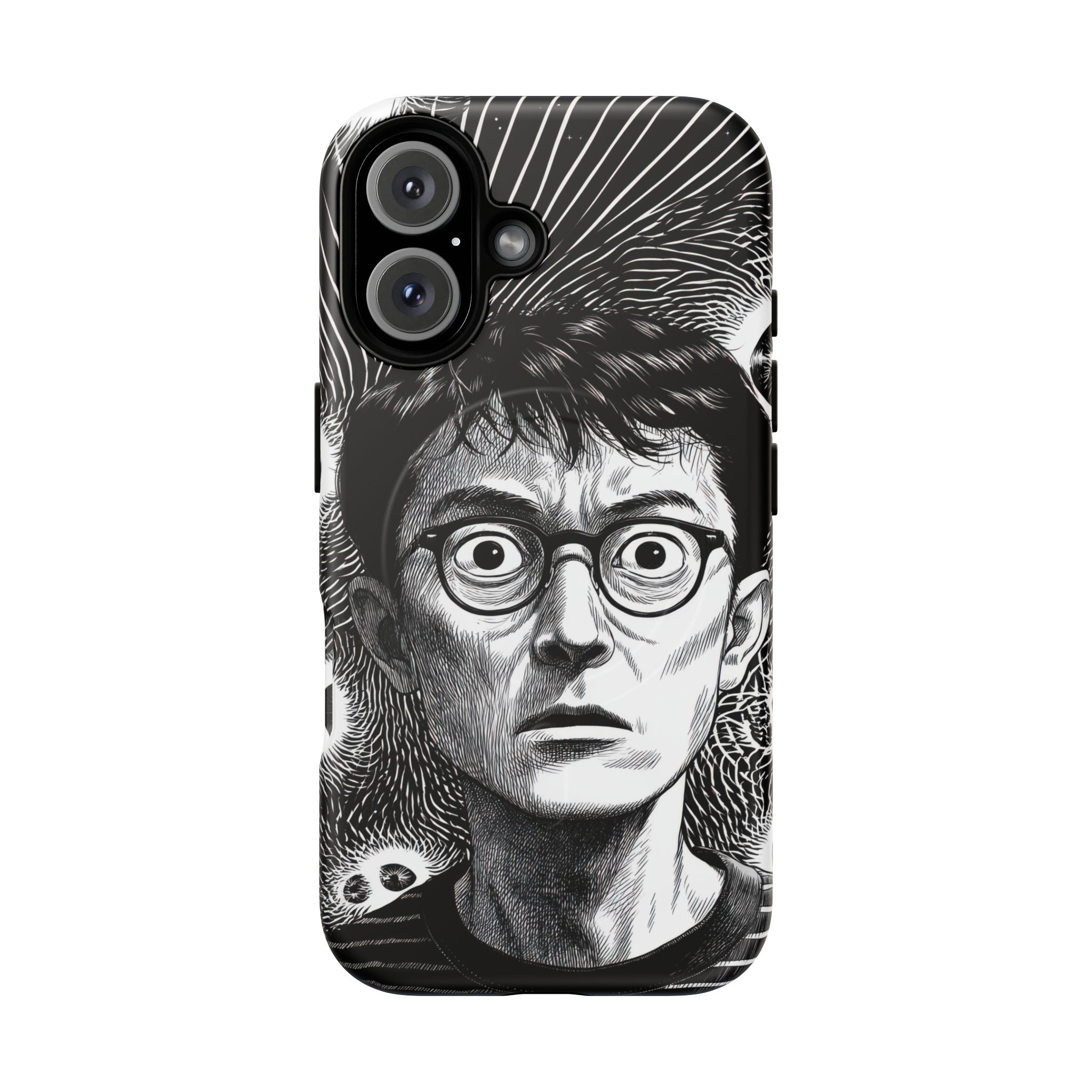 Spiral - Black and white manga portrait