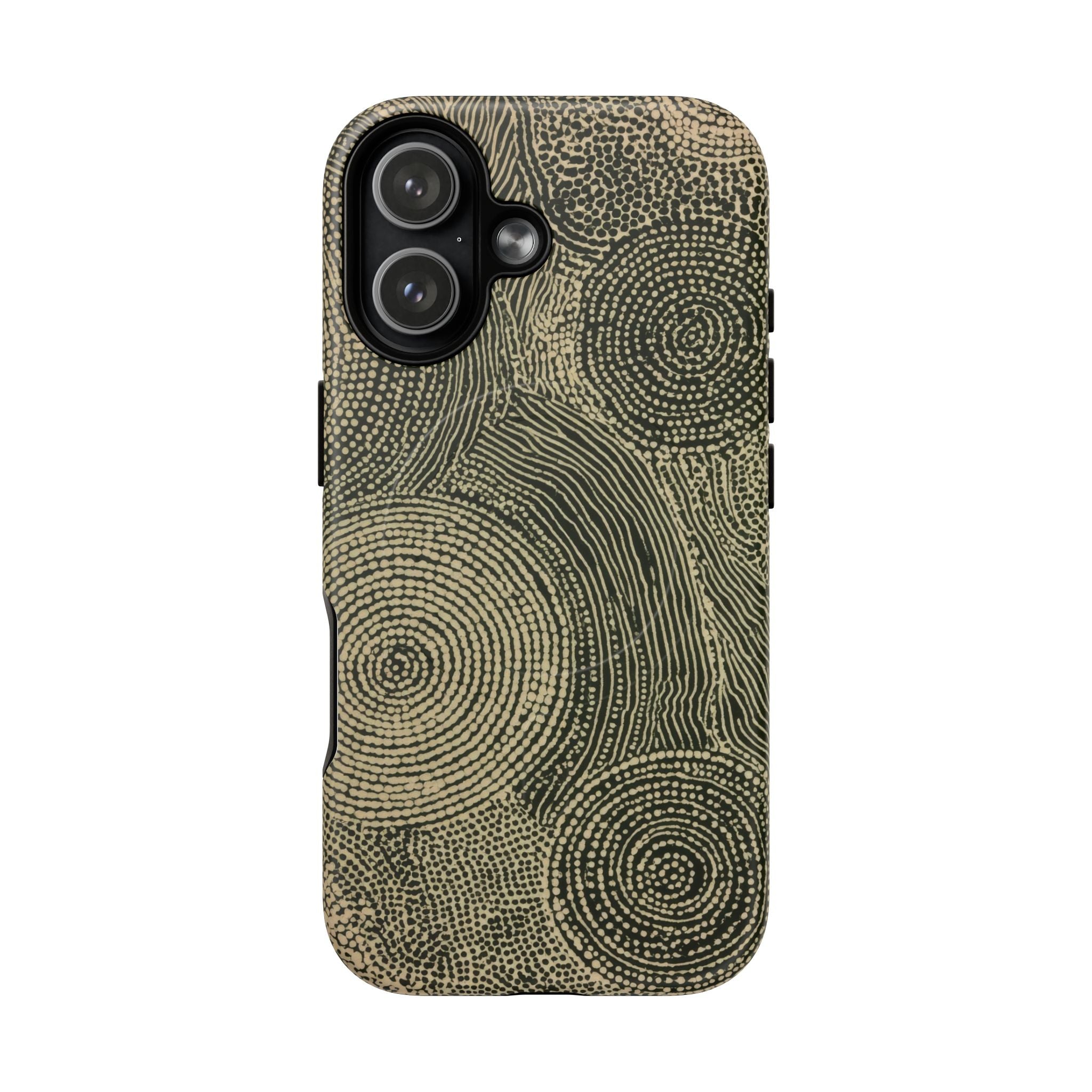 Songline - Khaki and Cream Dot Circles