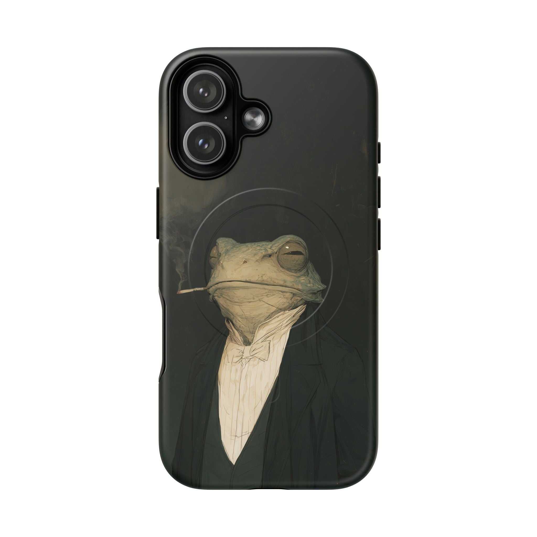 Toad - Green background gentleman frog