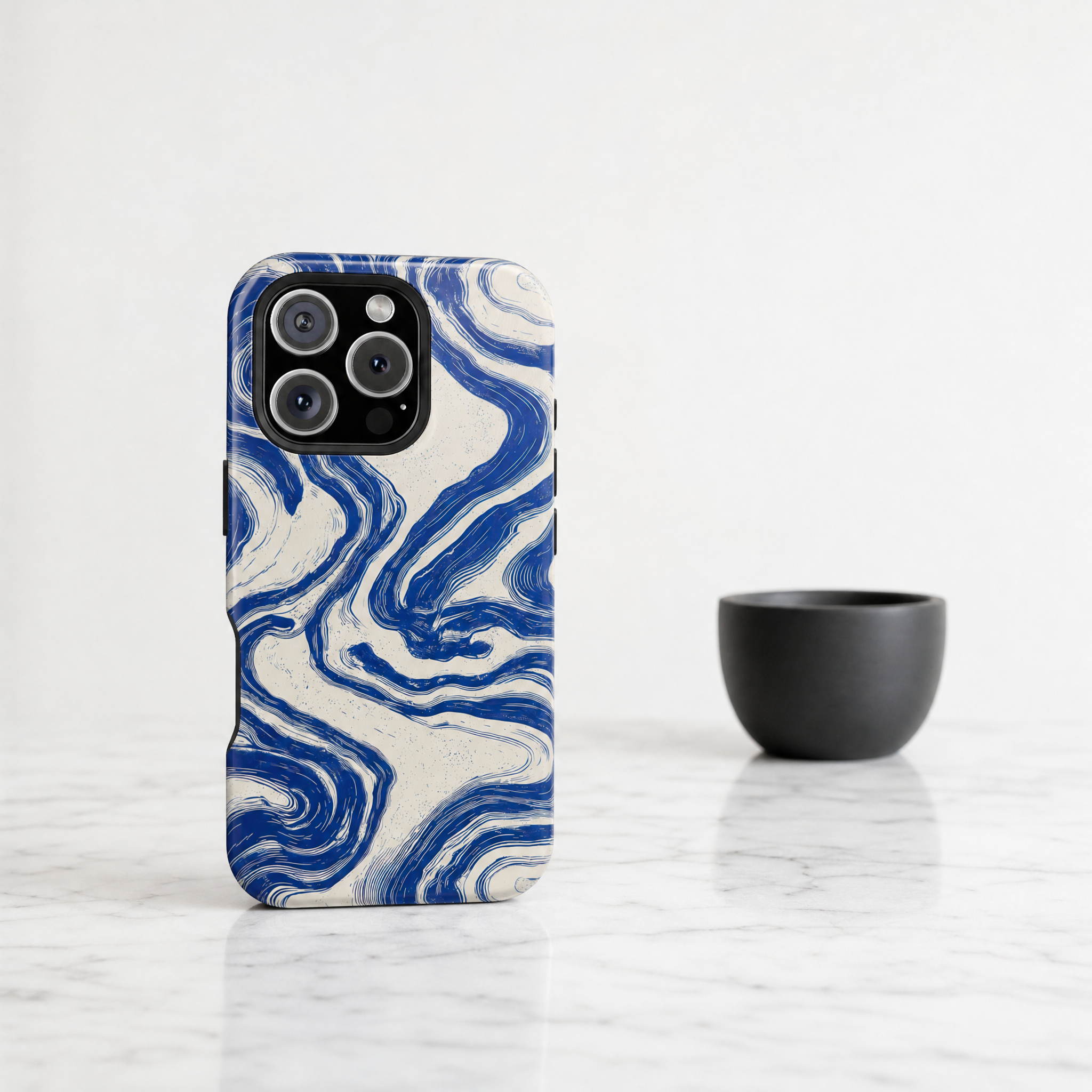 Swell - Encre bleue sur fond crème