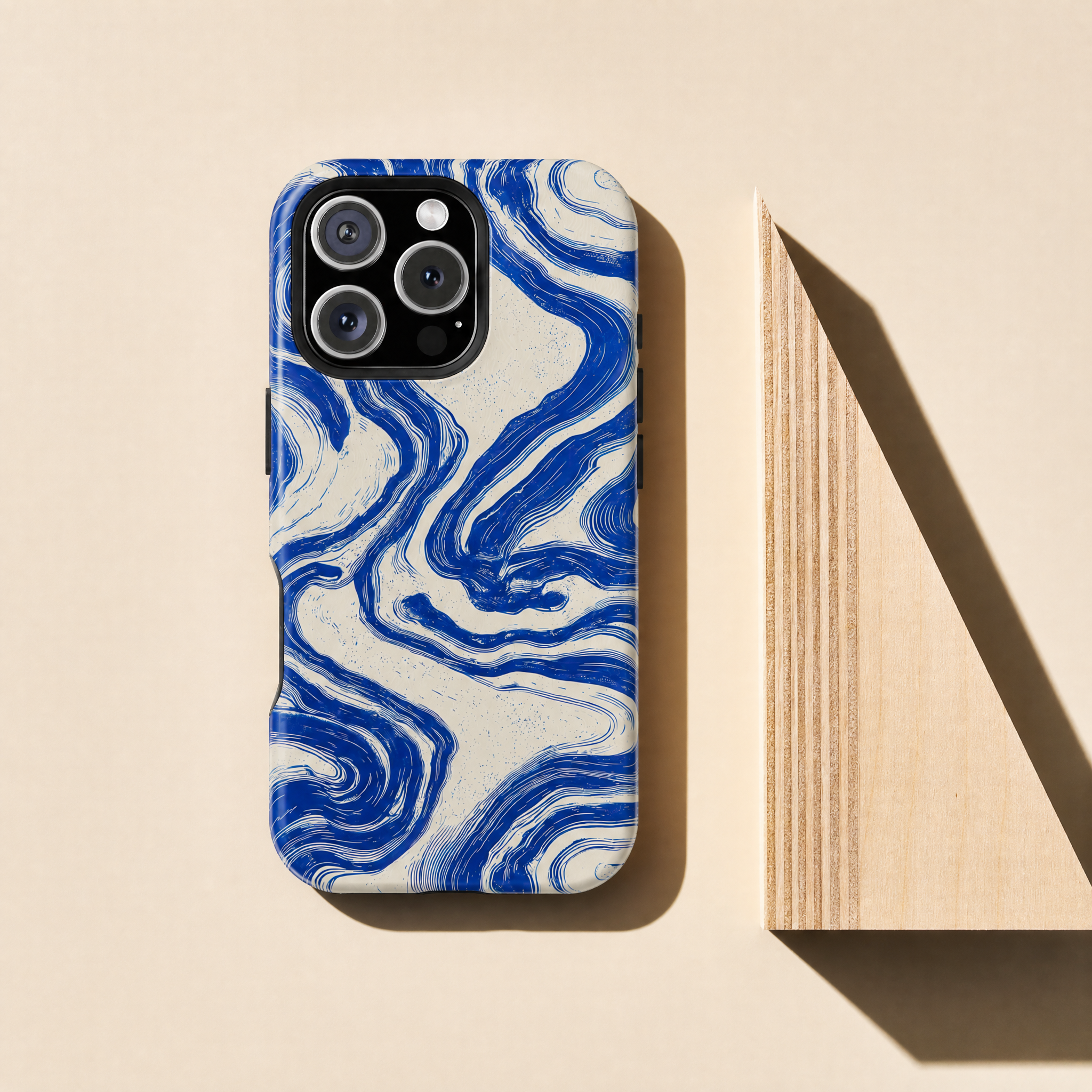 Swell - Encre bleue sur fond crème
