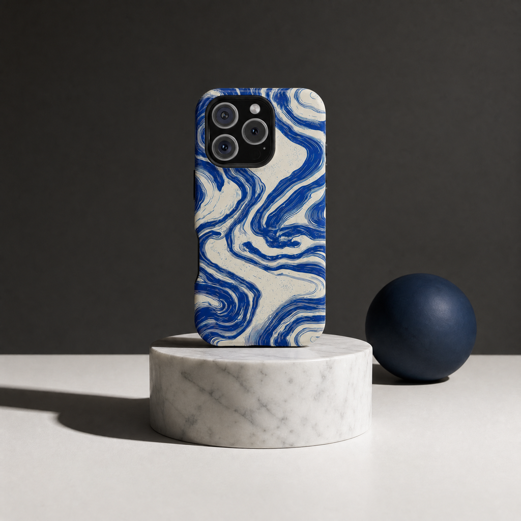 Swell - Encre bleue sur fond crème
