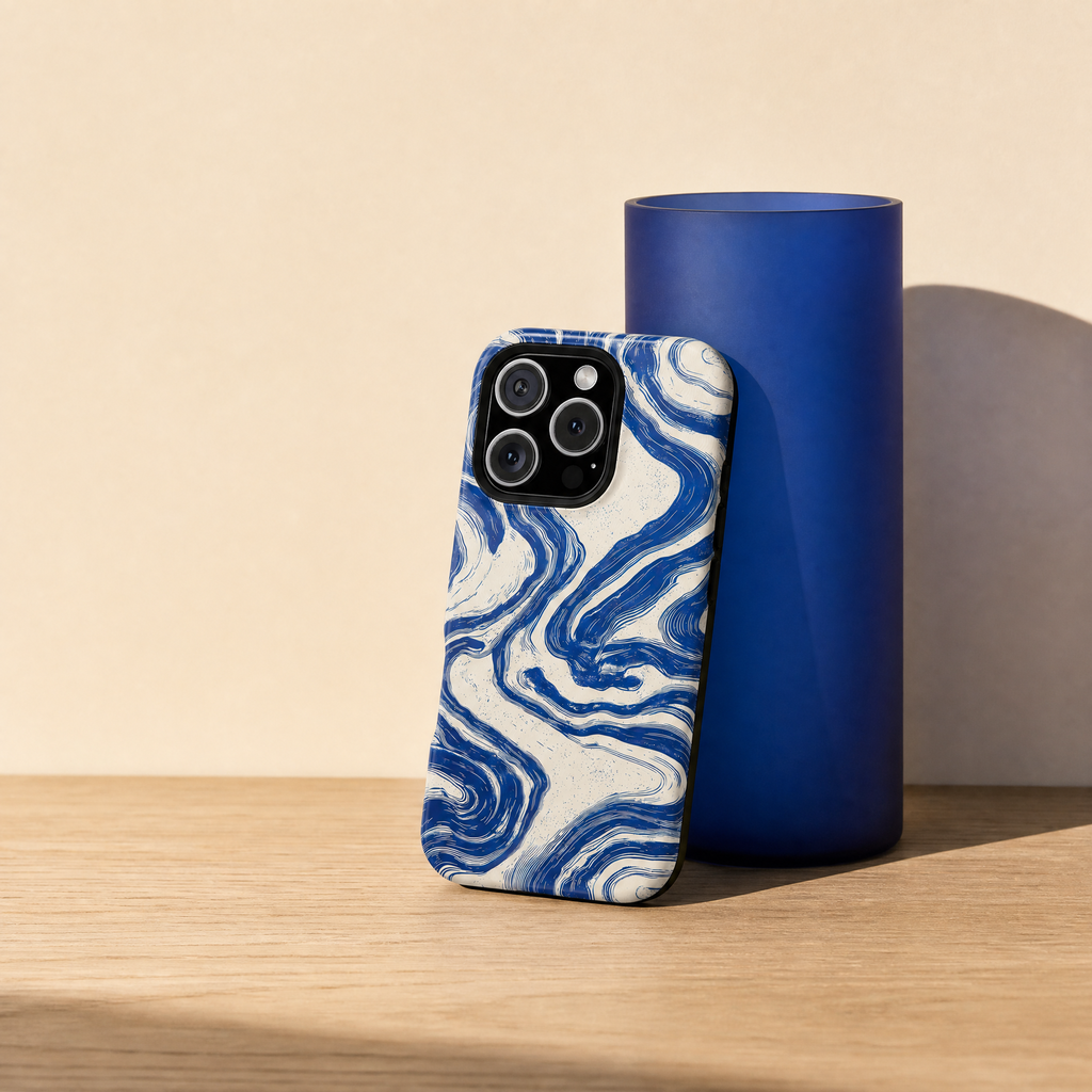 Swell - Encre bleue sur fond crème