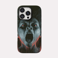 Feral - Visage mi-loup, yeux rouge sang