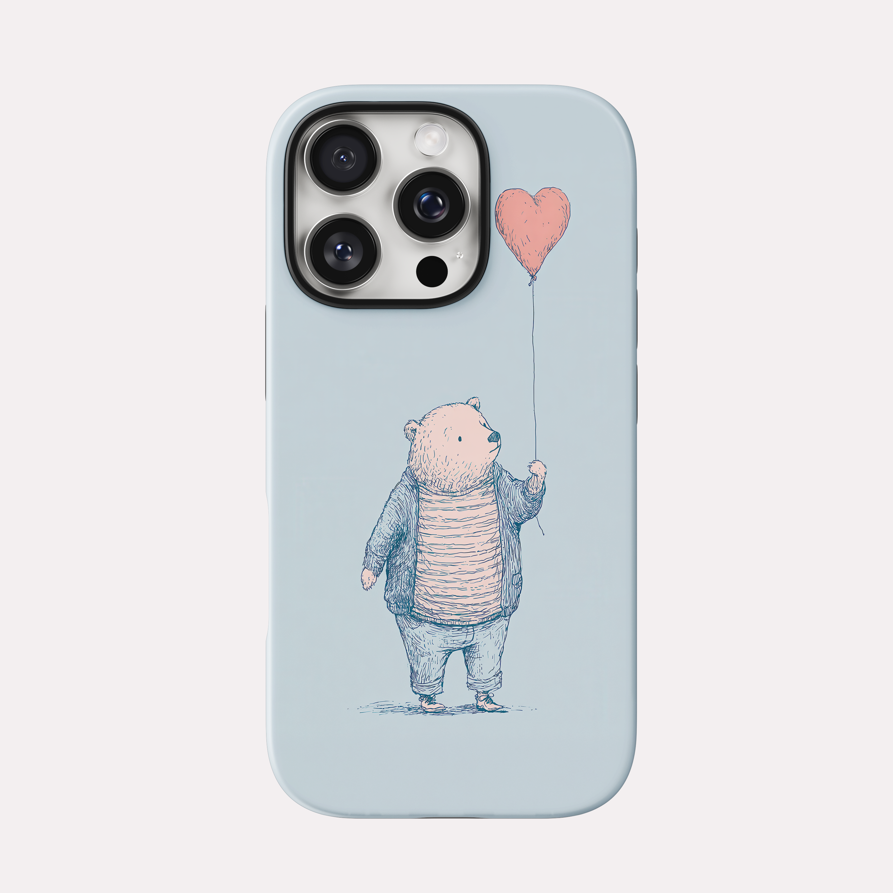 Papa Bear - Gentle balloon illustration