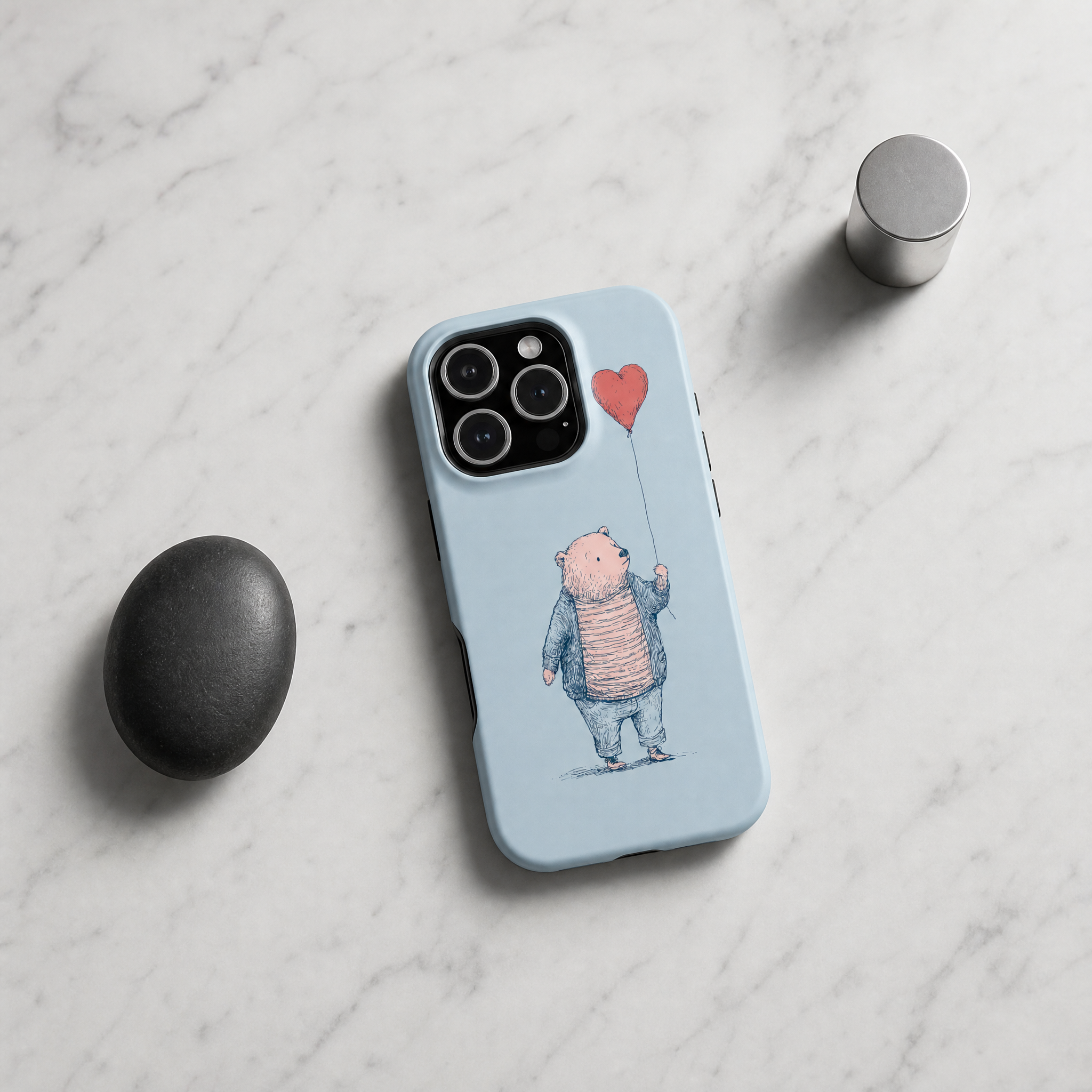 Papa Bear - Gentle balloon illustration