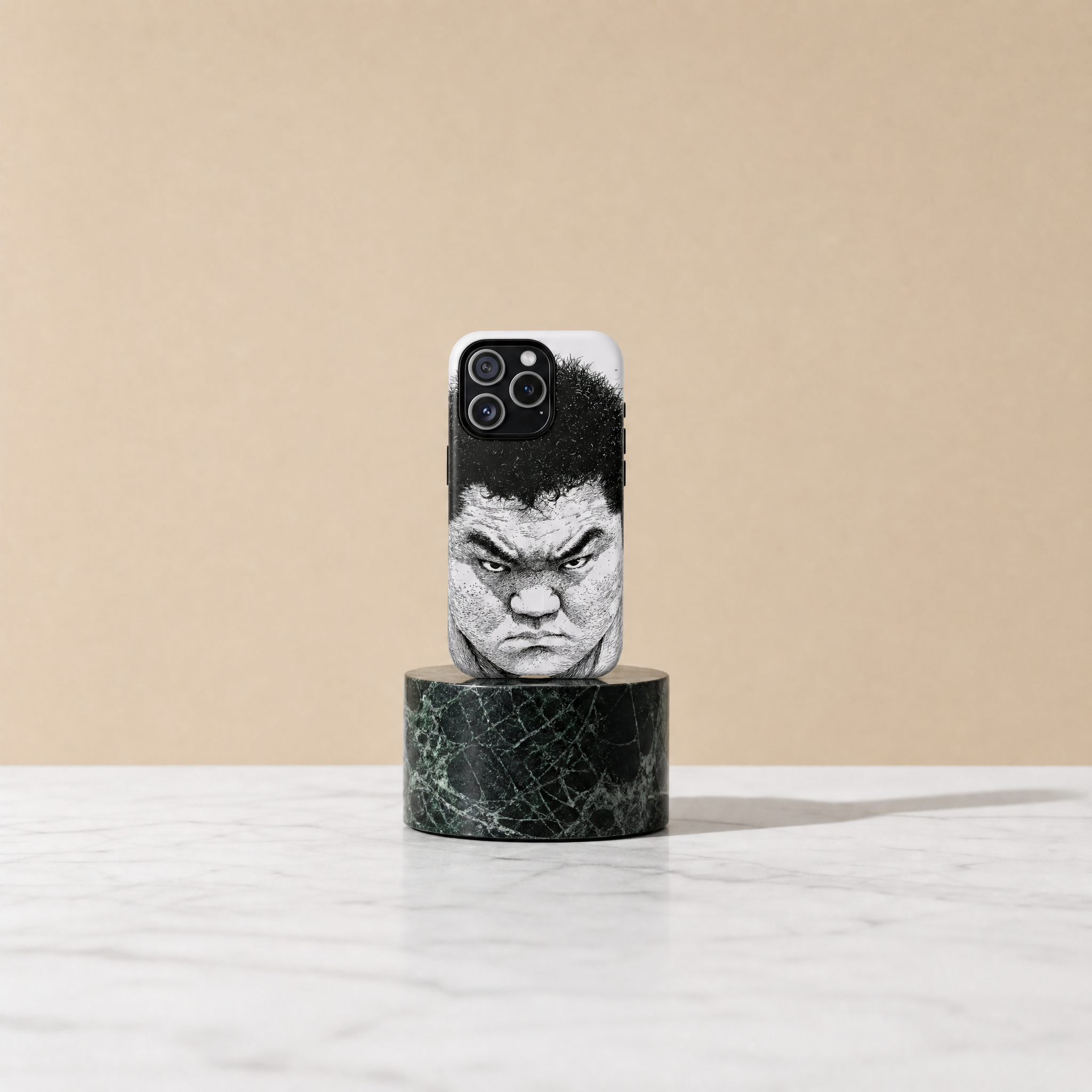 Tamafuji - Portrait de lutteur à l'encre