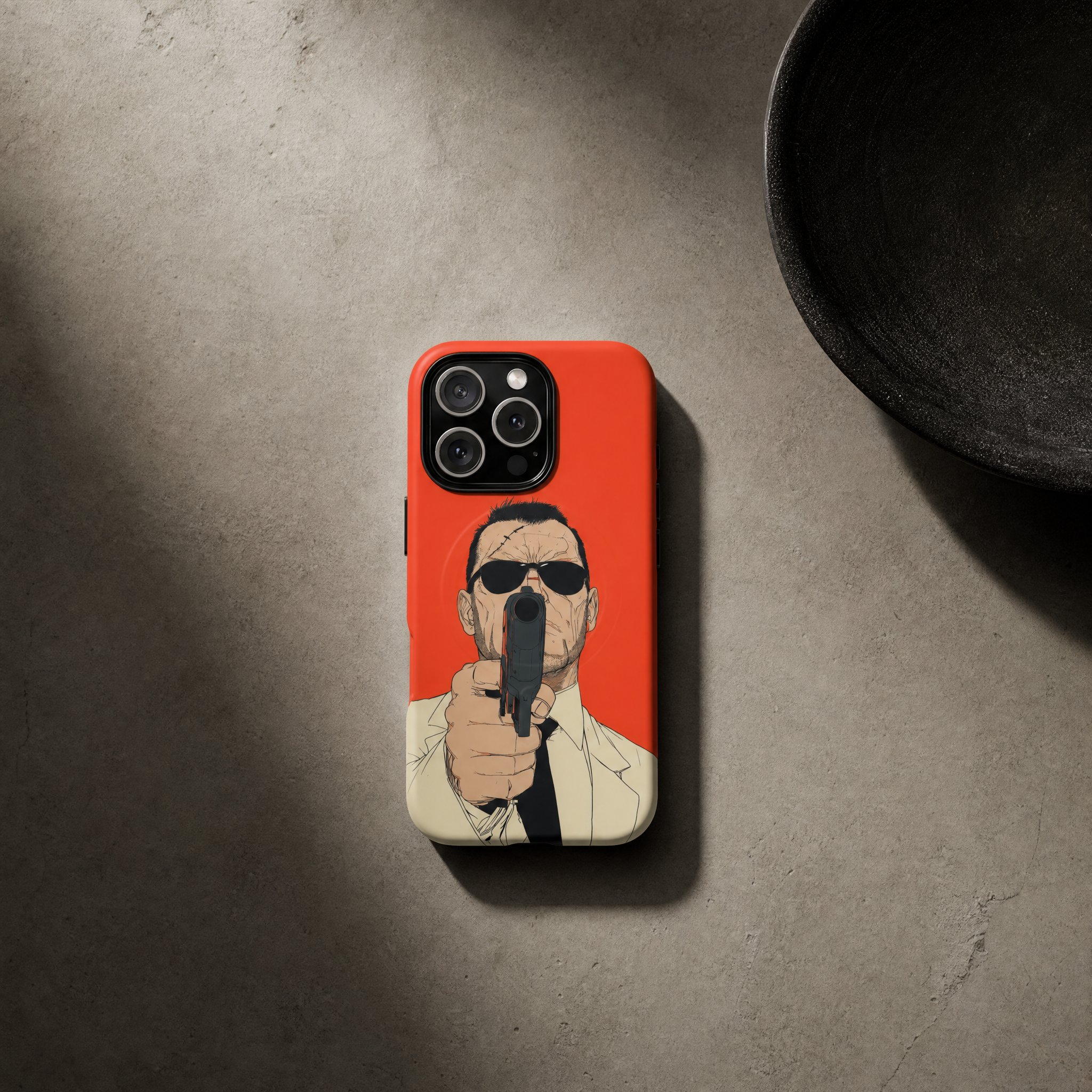 Goal - Orange and black graphic illustration