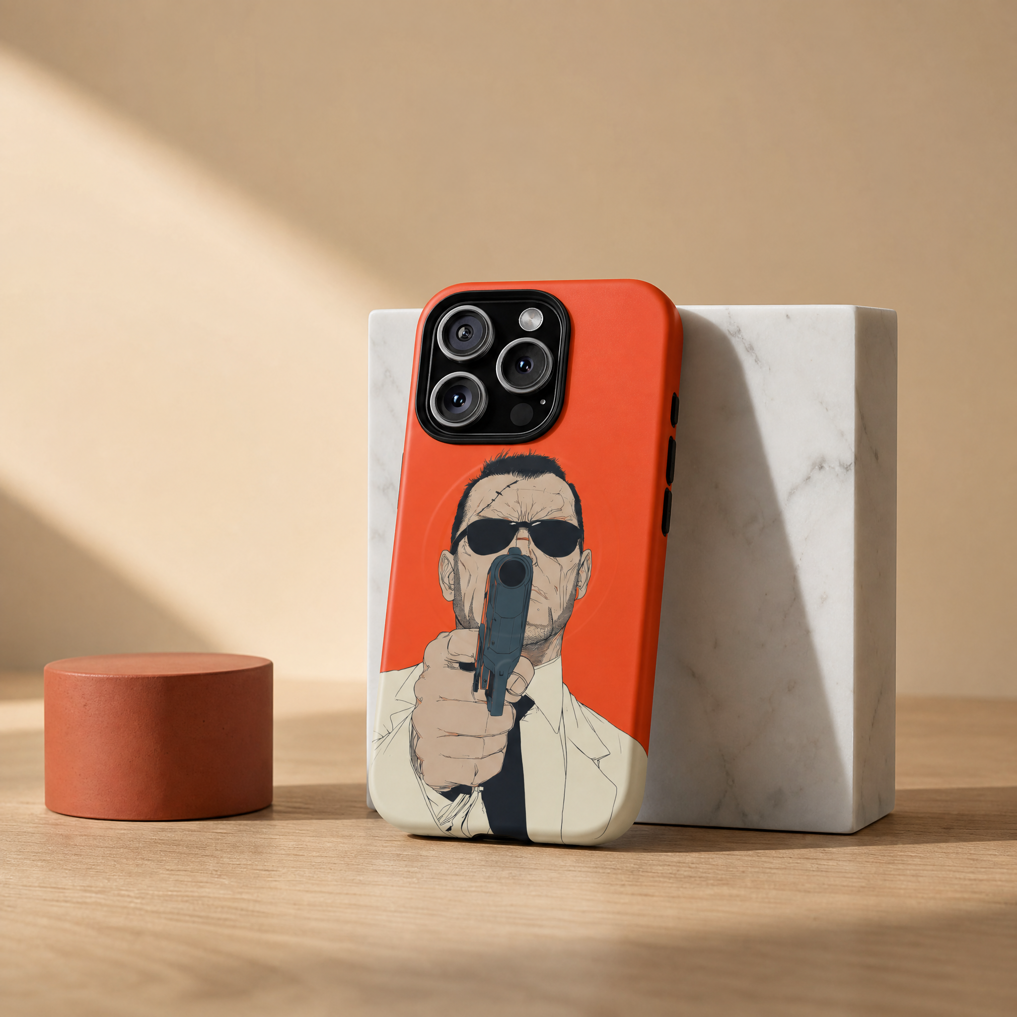 Goal - Orange and black graphic illustration
