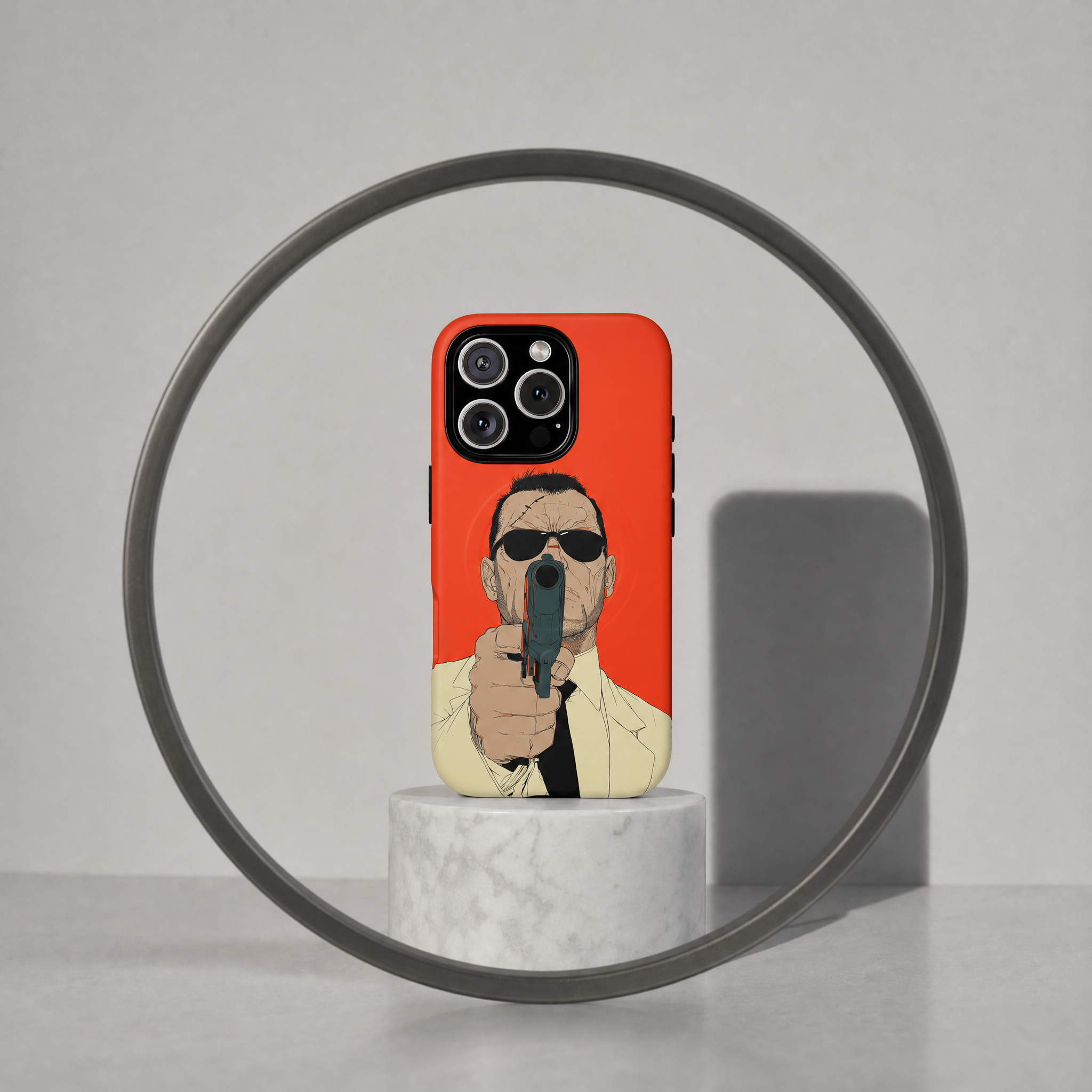 Goal - Orange and black graphic illustration