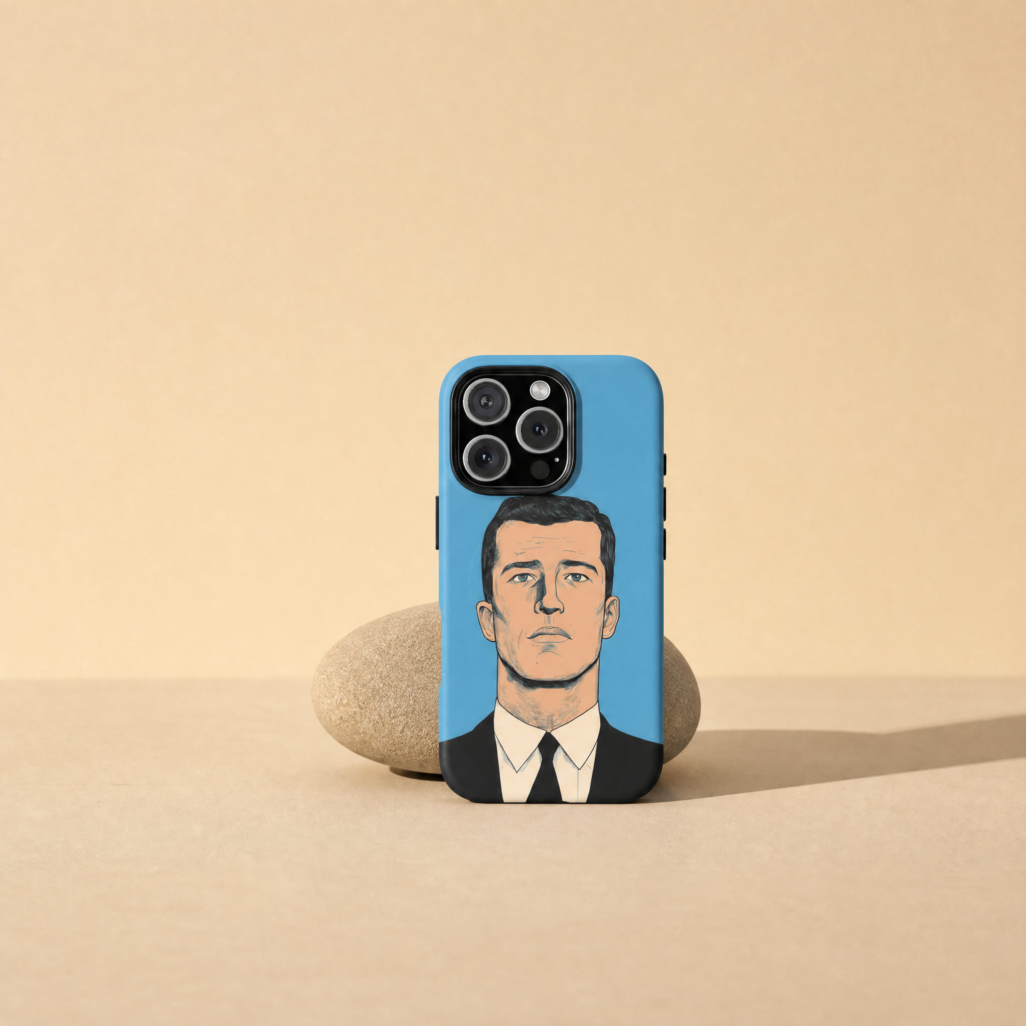 Frank - Portrait of a Man in a Suit on a Blue Background