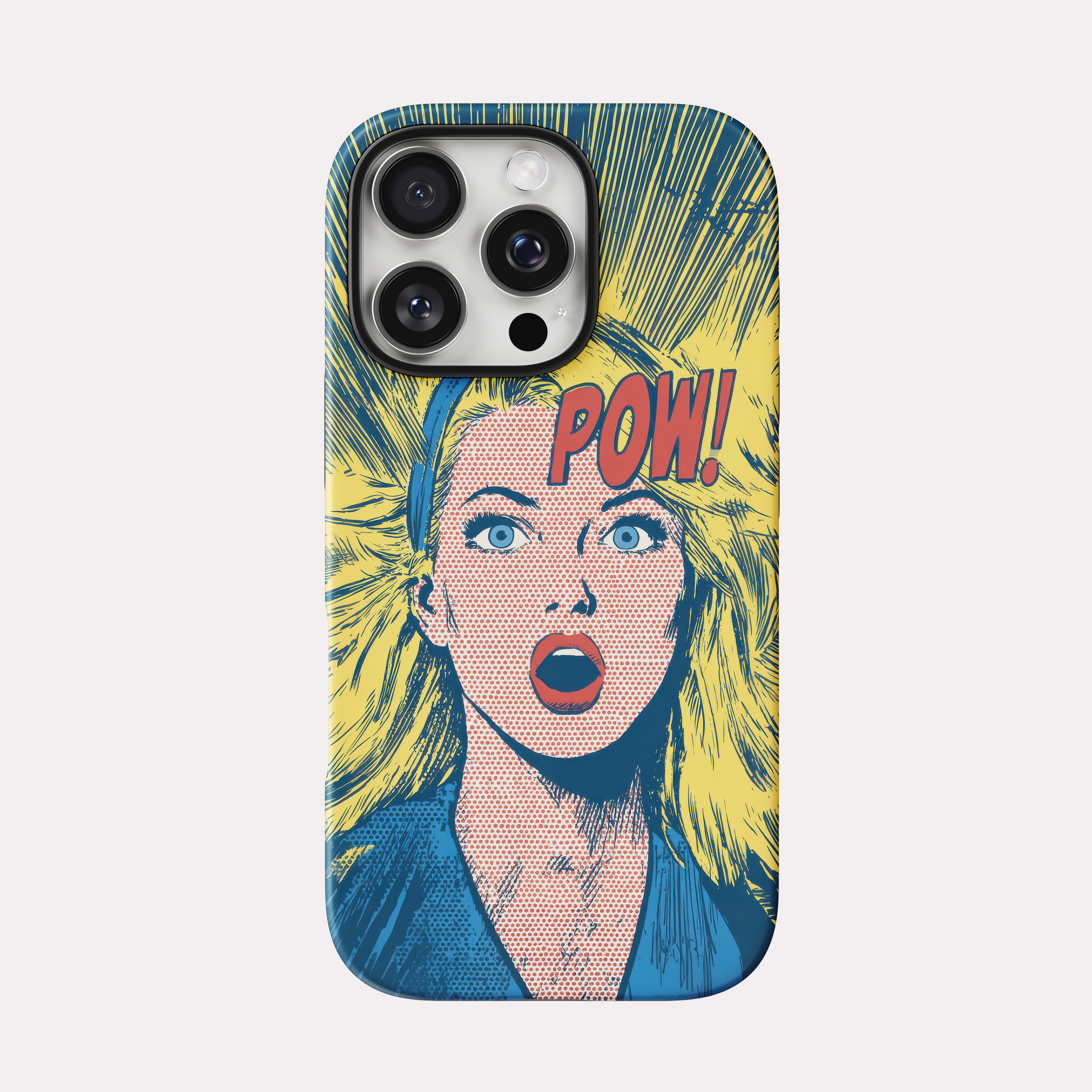 Pow - Pop art comic bang illustration yellow background