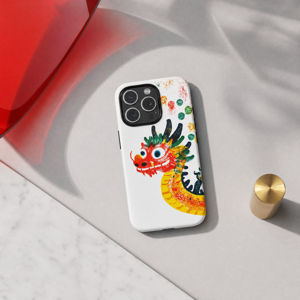 Long - Dragon chinois illustré fond blanc