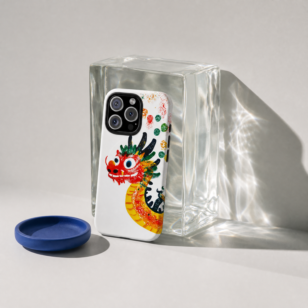 Long - Dragon chinois illustré fond blanc