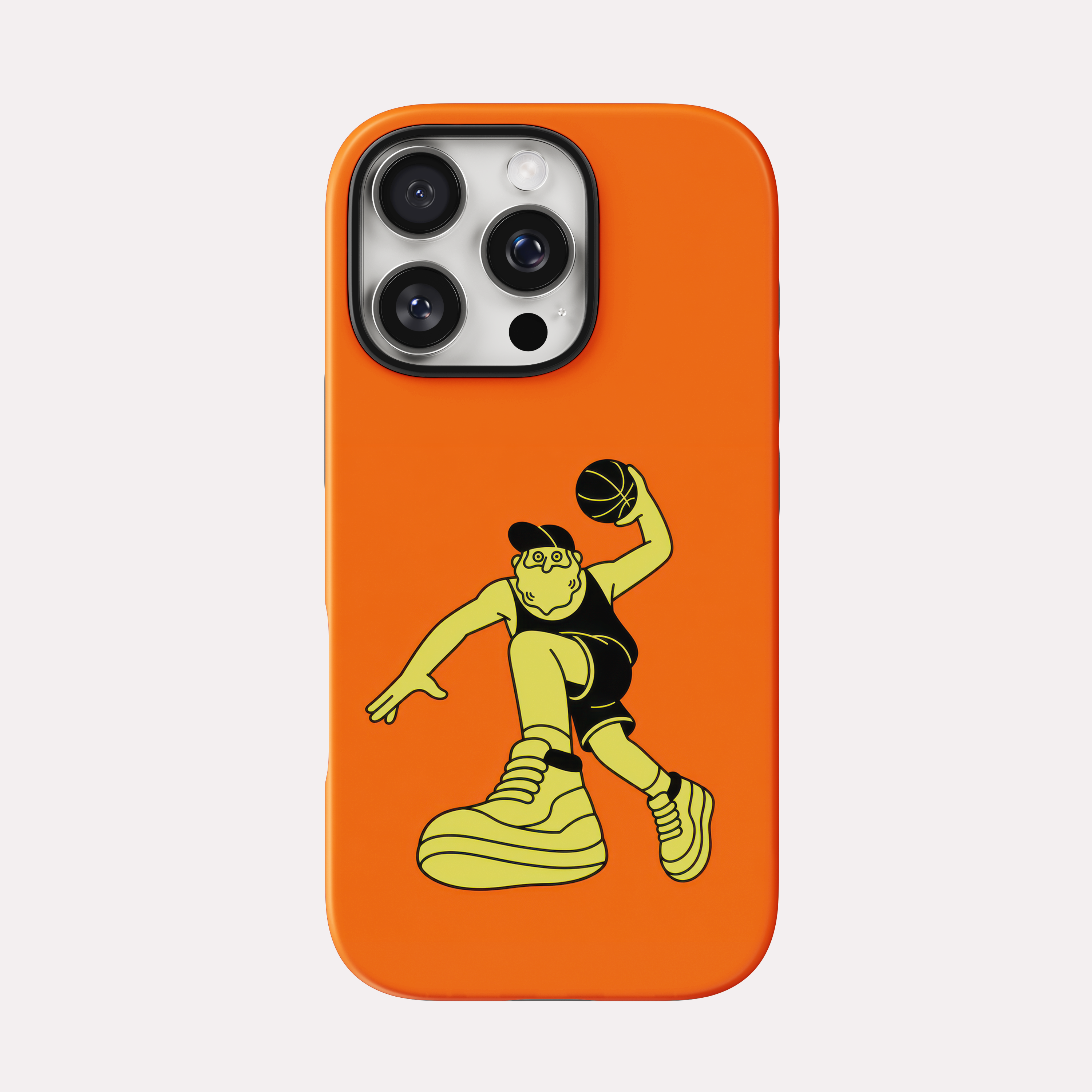 Basketball - Yellow Guy, Orange Court