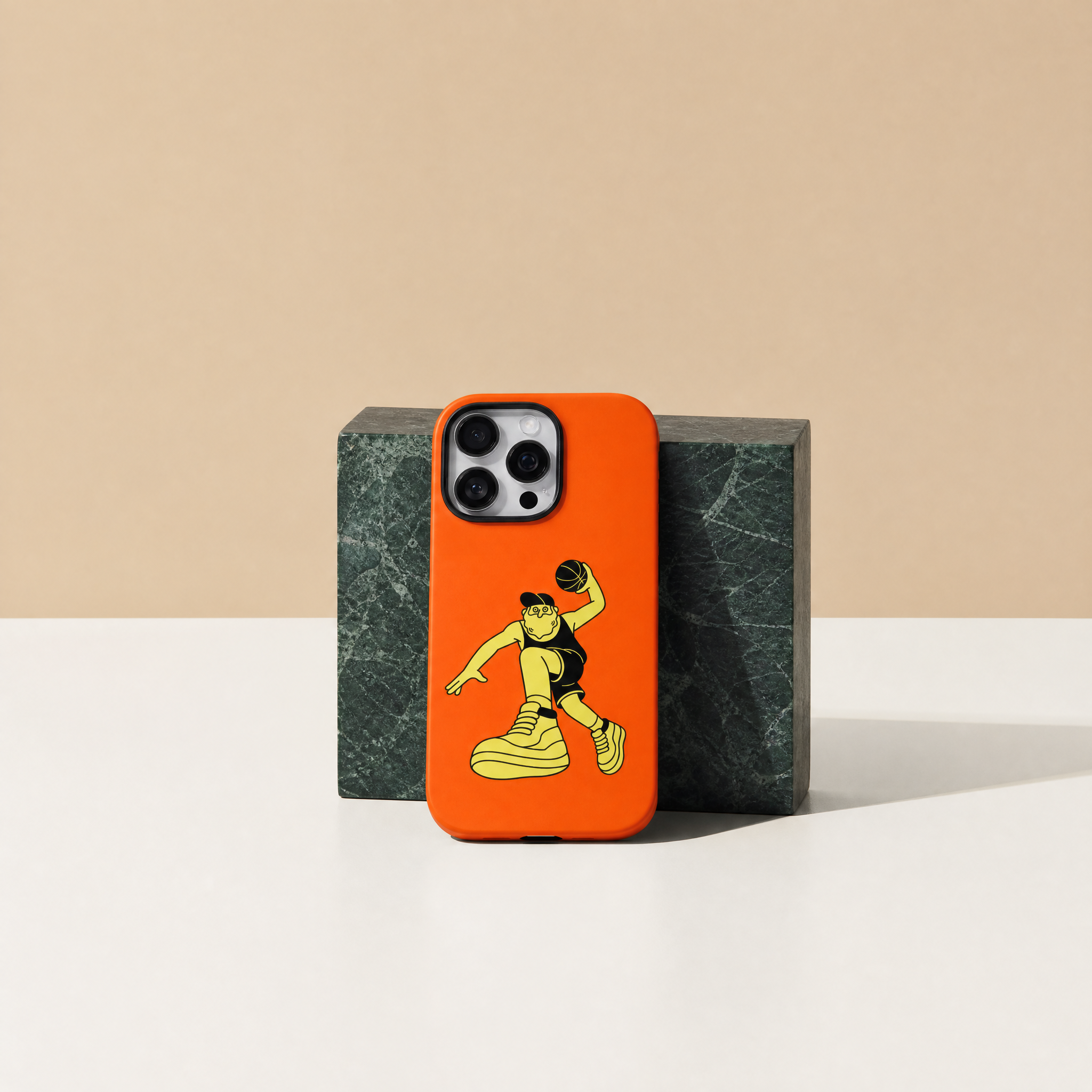 Basketball - Yellow Guy, Orange Court