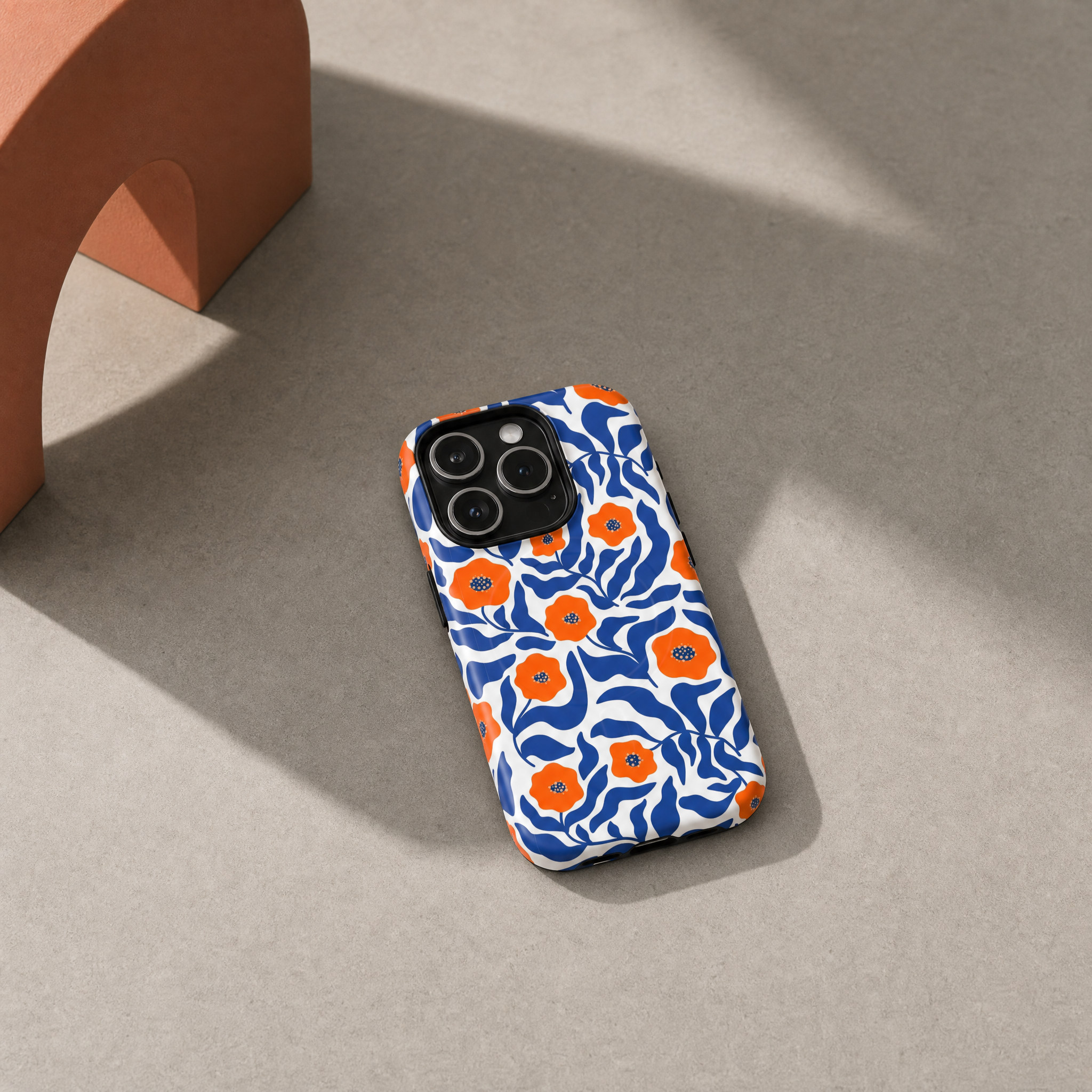 Flare - Blue & Orange Poppy Flowers