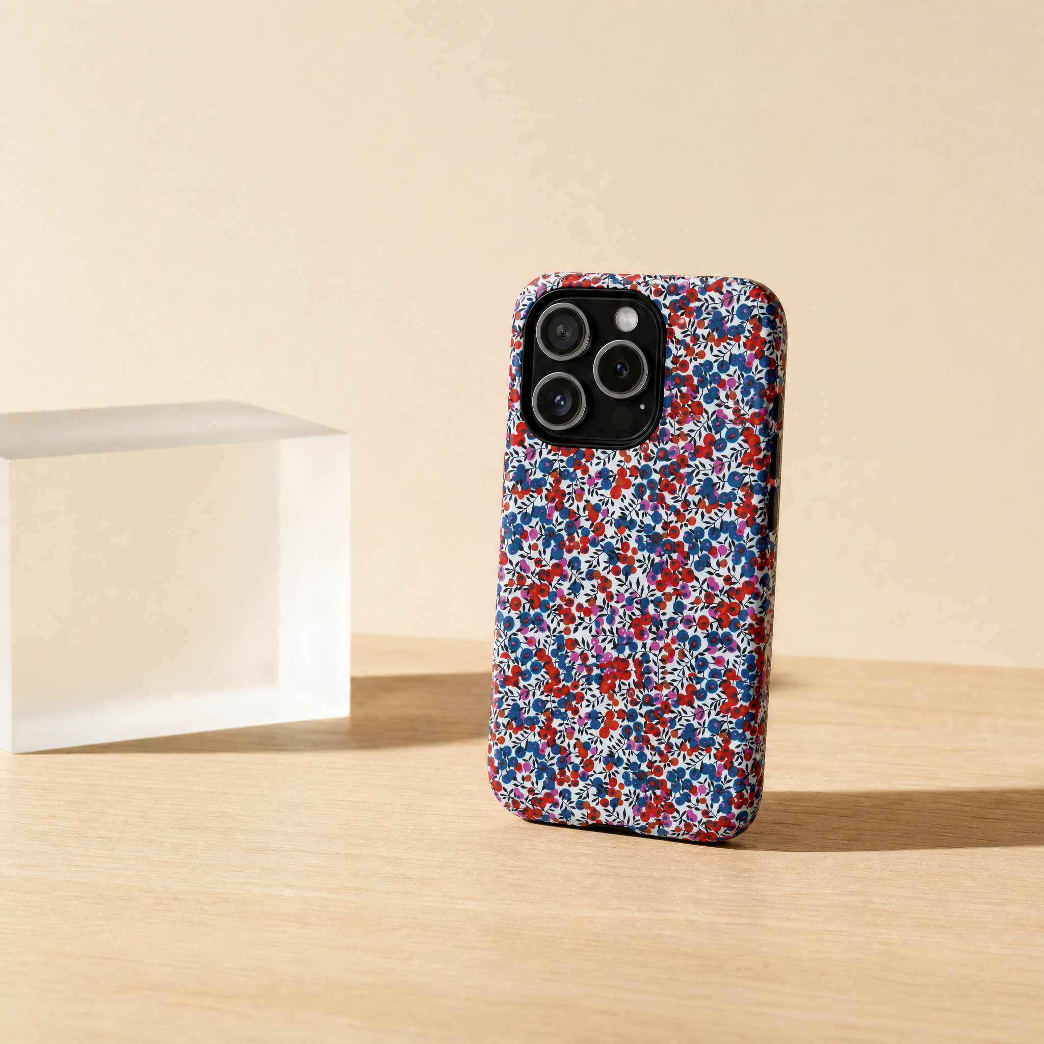 Scatter - Red & Blue confetti flowers