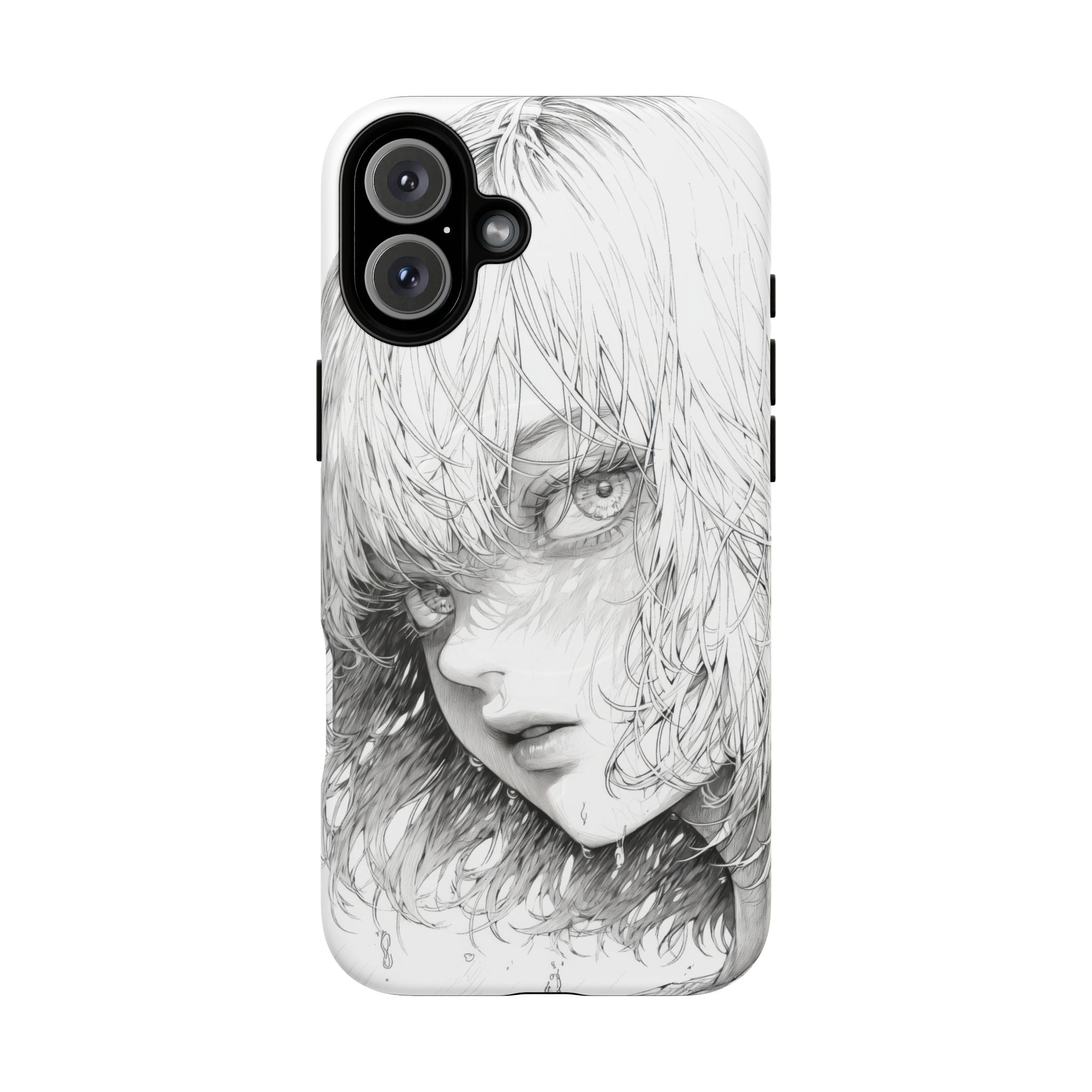 Rain - Monochrome Pencil Female Portrait